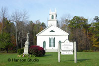 Stoddard, NH - Church and Monument - Fall